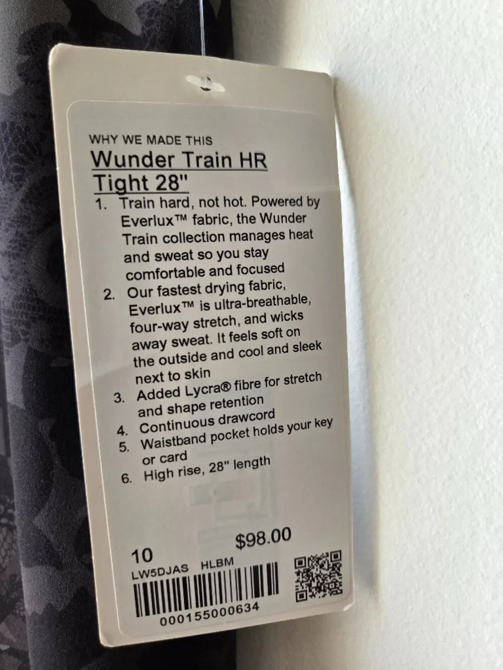 NWT LULULEMON WUNDER TRAIN PRINTED LEGGING HI RISE TIGHT 28